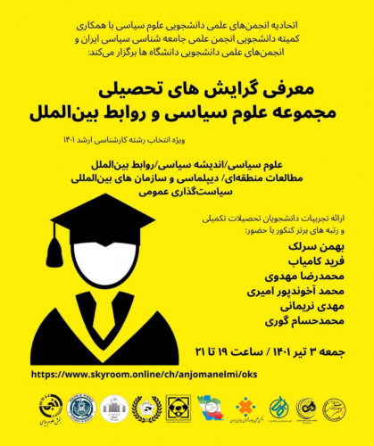 معرفی گرایش های تحصیلی مجموعه علوم سیاسی و روابط بین الملل